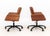 Modern Tan Leather Adjustable Desk Chairs, Pair For Sale - Image 4 of 10
