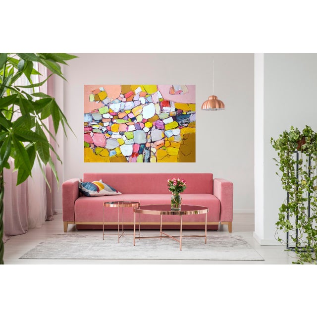 Textile Abstraction 1106.Original Contemporary Hand Painting For Sale - Image 7 of 8