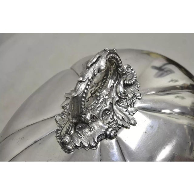 Sheffield Early 20th Century James Dixon & Sons Sheffield England Silverplate Meat Dish Serving Dome Lid For Sale - Image 4 of 12