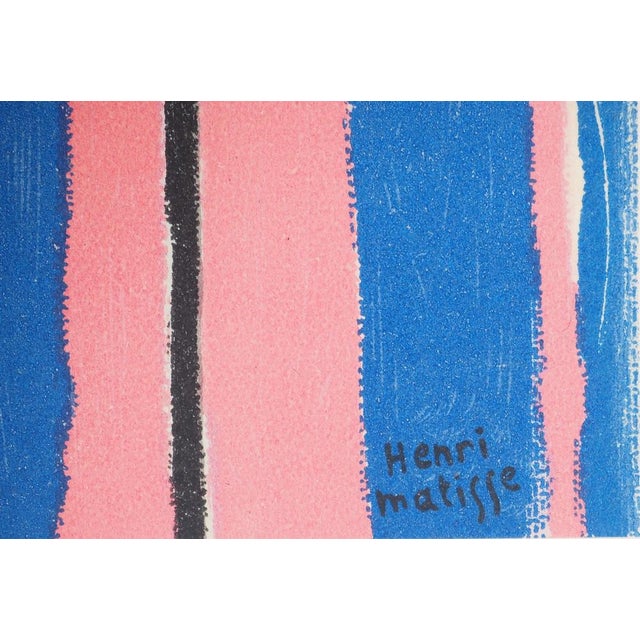 Henri MATISSE (1869-1954)(after)White and pink cubist portrait (Margueritte Matisse), 1954Color lithograph after a...