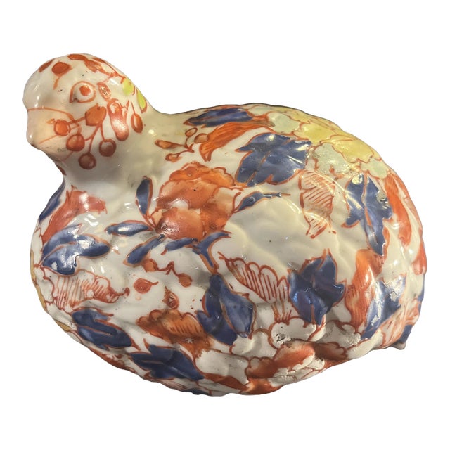 Early 20th Century Chinese Imari Duck Figurine For Sale