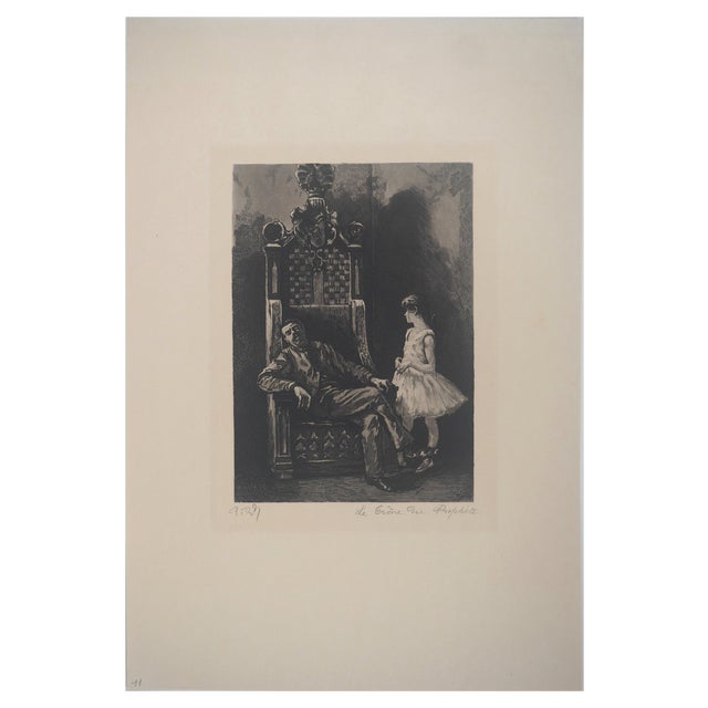 Paul Renouard, Ballerina and Her Master, 1893, Original Etching For Sale