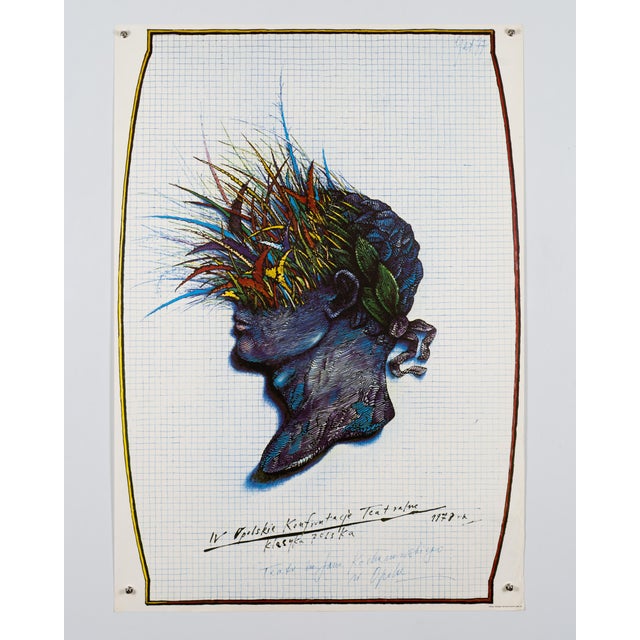 4th Polish Theatre Confrontations Poster from Eugeniusz Get-Stankiewicz, 1978 For Sale - Image 3 of 9