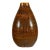Large Artisan Ceramic Vase with Textured Amber-Brown Glaze and Teardrop Form For Sale