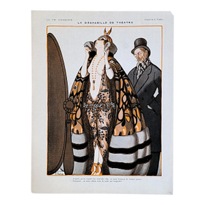Original La Vie Parisienne 1916 A. Vallée, “Le Déshabillé De Théâtre,” Fashion Illustration Print