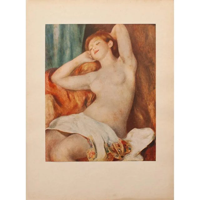 1940s After Auguste Renoir "Sleeping Bather", First Edition Swiss Full-Color Print For Sale In Dallas - Image 6 of 8