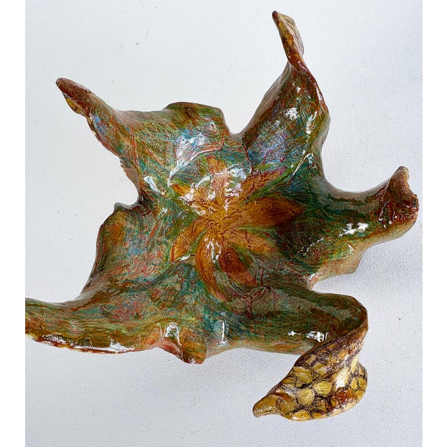Vintage Artisan Ceramic Undulating Octopus Sculpture For Sale - Image 9 of 9