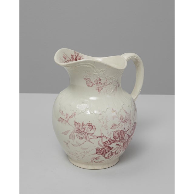 20th Century Belgian Red Chinoiserie Ceramic Pitcher For Sale - Image 4 of 18