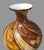 Murano Mid-Century Modern Attributed Murano Style Blown Spiraled Art Glass Earth Colors Vase For Sale - Image 4 of 7