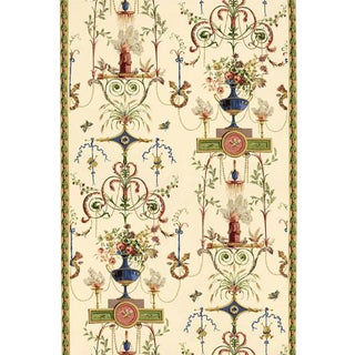 Schumacher Fabrics Terracina Arabesque in Champagne Color - 54ʺ × 78ʺ For Sale