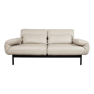 Plura Leather Two-Seater Beige Manual Function Sofa from Rolf Benz For Sale