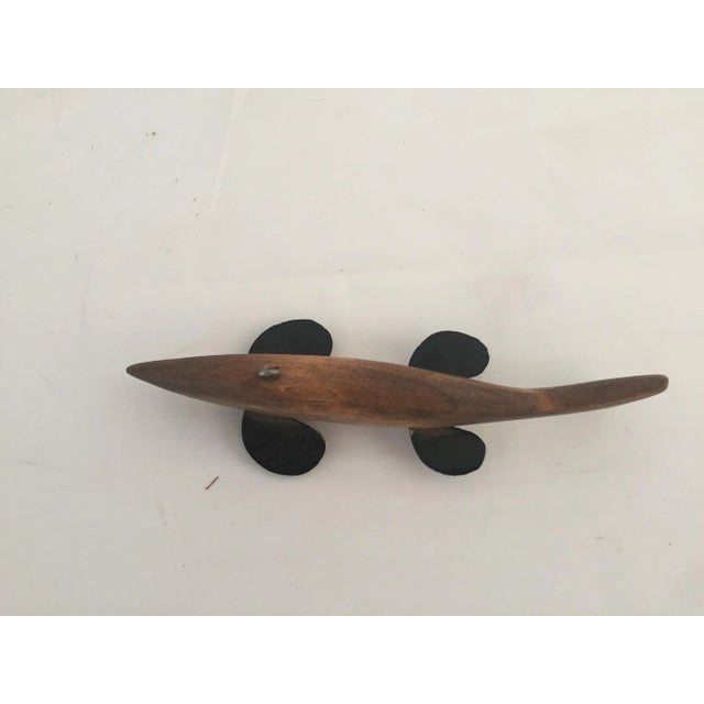 Vintage Fish Decoy Hand-Carved Hand Painted 6.75" Ice Fishing Weighted