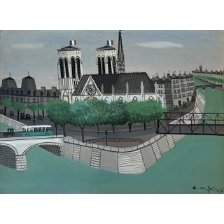 Armand Marie Guérin, Passerelle métallique, Oil on Wood For Sale