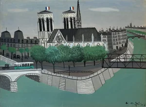 Armand Marie Guérin, Passerelle métallique, Oil on Wood