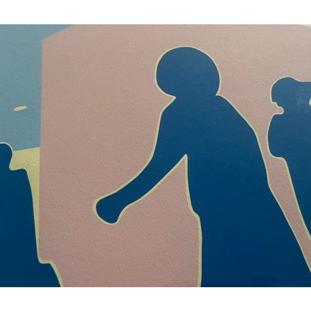 Post Modern "Silhouettes" Silk Screen 1980s Signed For Sale - Image 4 of 10