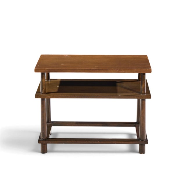 Wood Robsjohn Gibbings for Widdicomb Mid Century Mahogany Tiered Side Table For Sale - Image 7 of 10