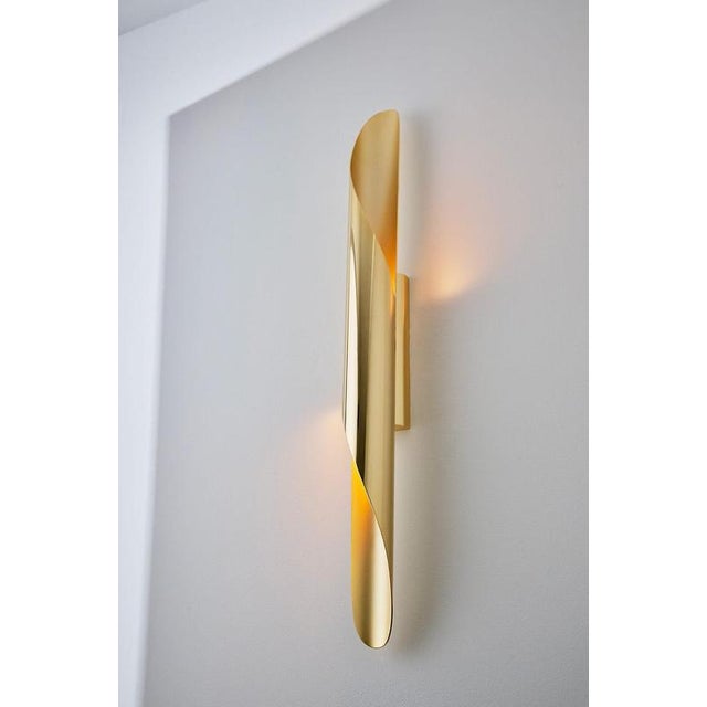 Metal Oblong Ruban Wall Lamp by Jennifer Midoz For Sale - Image 7 of 8