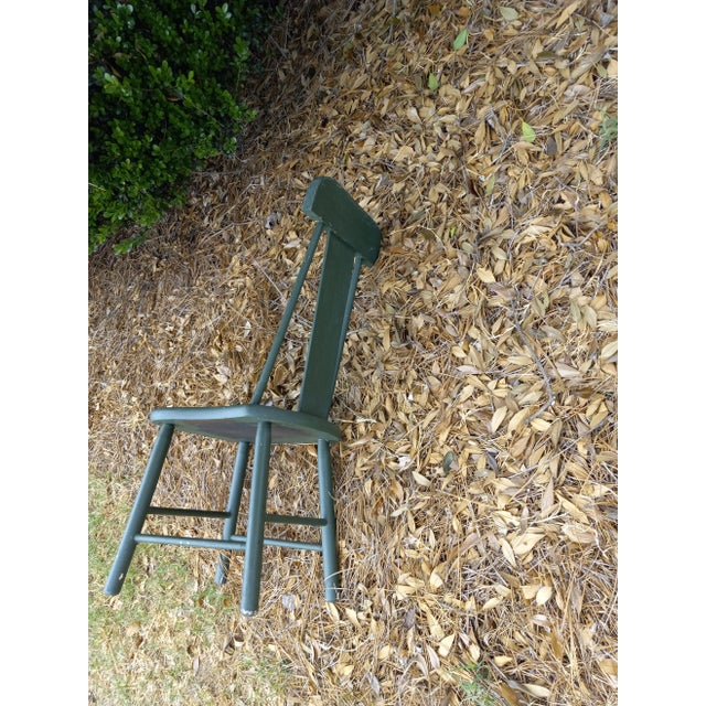 Green Antique Small Green Child's Chair For Sale - Image 8 of 12