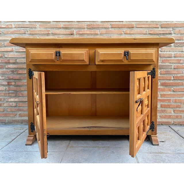 Spanish Catalan Carved Walnut Chest of Drawers, 1940s For Sale - Image 4 of 18