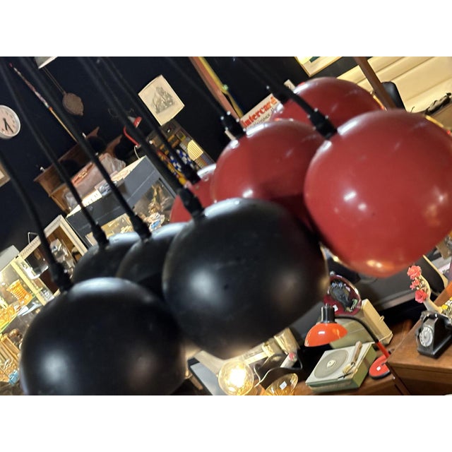 Metal Eyeball Eight-Lights Pendant, 1970s For Sale - Image 7 of 9