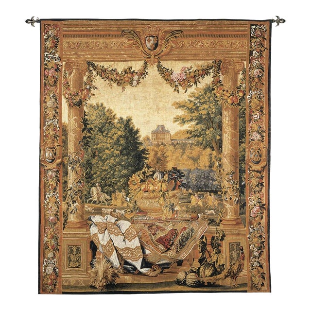 Chateau De Versailles Silkscreen Tapestry - 173 X 147 Cm (5'8" X 4'7" ) - Requires Rod Size 4 For Sale