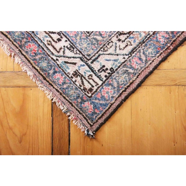 Hand-knotted Middle Eastern rug from the Mir area. Beautiful patina - the rug is suitable for a historical interior as...