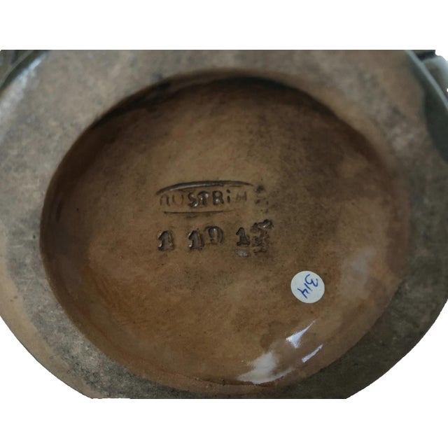 Amphora Turn Teplitz Austria Art Nouveau Pottery 3.23" Cachepot Ca: 1900-1919 For Sale - Image 10 of 10