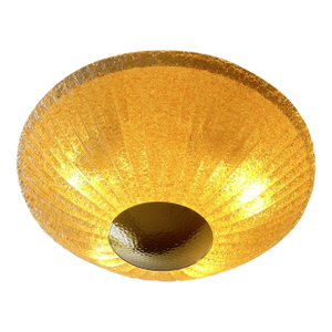 Venetian Gold “Graniglia” Murano Glass Flush Mount
