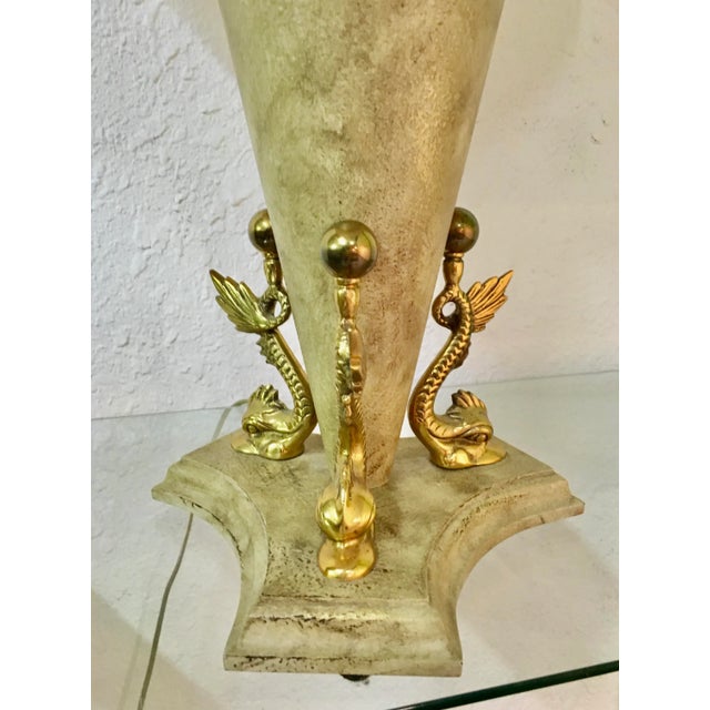 1970s 1970s Bauer Lamp Company Chinoiserie Koi Table Lamp For Sale - Image 5 of 10