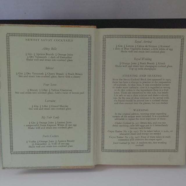 1960s The Savoy Cocktail Book by Harry Craddock, 1965 Edition Published by Constable and Company For Sale - Image 5 of 8