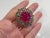 Bochic "Capri" Vintage Ruby, Amethyst & Emerald Cocktail Ring 18K Gold & Silver For Sale - Image 16 of 18