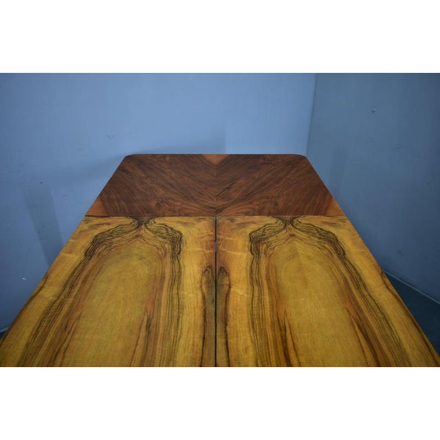 Extendable Dining Table in Walnut by Jindrich Halabala, Czechoslovakia, 1939 For Sale - Image 9 of 18