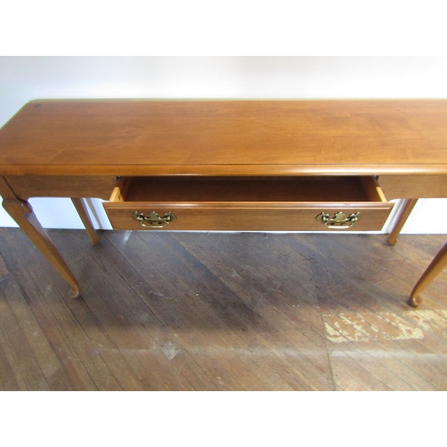 Ethan Allen Ethan Allen Solid Maple Console Table For Sale - Image 4 of 8