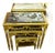 French-Style Nesting Tables – Set of 3 Marble-Top Tables With Ornate Gold Leaf Details For Sale