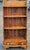 Collectible Vintage American primitive rustic pine wood Waterfall bookcase / provincial estanier, with carved scalloped...