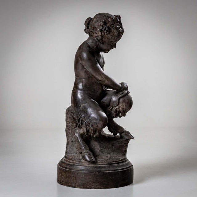 Sculpture of a Young Satyr, Early 20th Century, Metal For Sale - Image 4 of 11