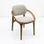 Elegant set of six Italian dining chairs in ash wood, featuring a refined sculptural frame with soft, curved lines. The...