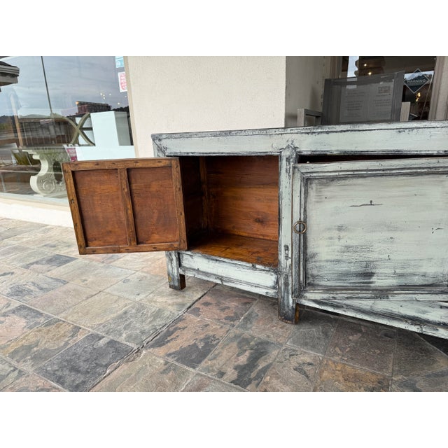 Brown Distressed Finish Farmhouse Sideboard, Late 19th Century. For Sale - Image 8 of 12
