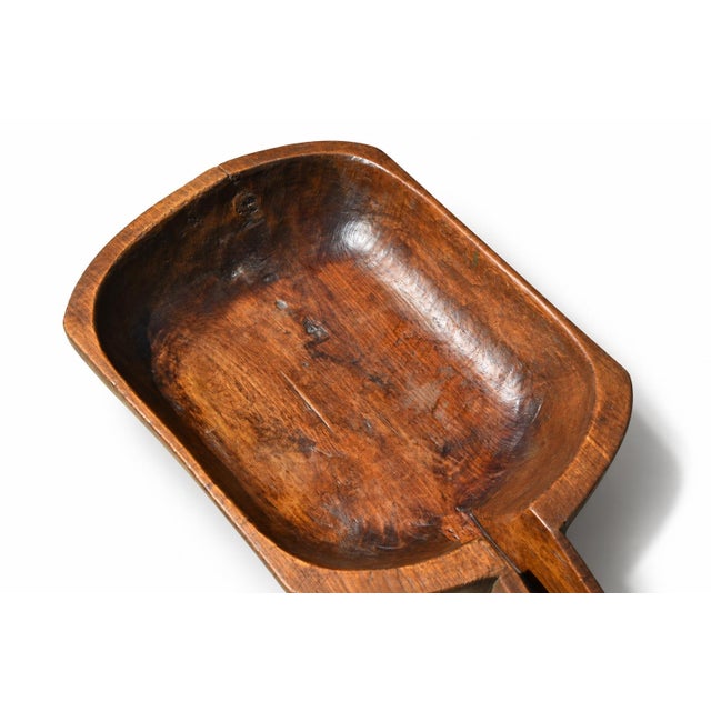 Monumental 39" Solid Wood Antique Trough for Fountain Planter Harvest Bucket Hand Carved For Sale - Image 9 of 15