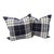 Pair of Navy Plaid Pillows With Inserts For Sale