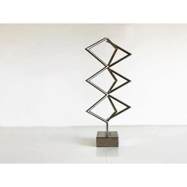 Yaacov Agam, 3 X 3 Interplay Kinetic Sculpture, 1970, Silver Plated Metal For Sale - Image 11 of 12