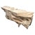 Impressive natural organic formed console table made from a hundred year old reclaimed teak root. Fabulous on both sides....