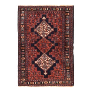 Antique Senneh Rug 3'5'' x 4'9'' For Sale