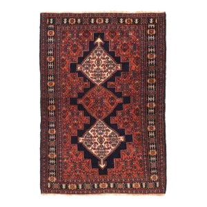 Antique Senneh Rug 3'5'' x 4'9''