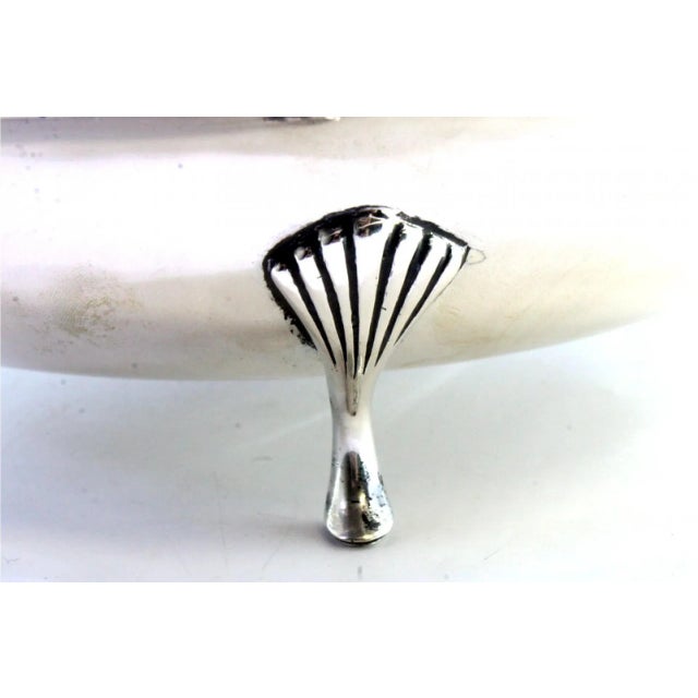 Silver Fruit Bowl with Engravings For Sale - Image 4 of 7