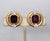 Metal Vintage 1980s Signed Givenchy Round Faux-Amethyst & Clear Rhinestone Clip Earrings-2 Pieces For Sale - Image 7 of 7