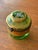 Metal Victorian Moser Art Green Glass and Enamel Bohemian Dresser Box For Sale - Image 7 of 13