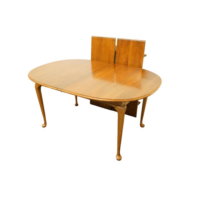 Ethan Allen Circa 1776 Solid Maple Queen Anne 90" Oval Dining Table 186814 Chairish