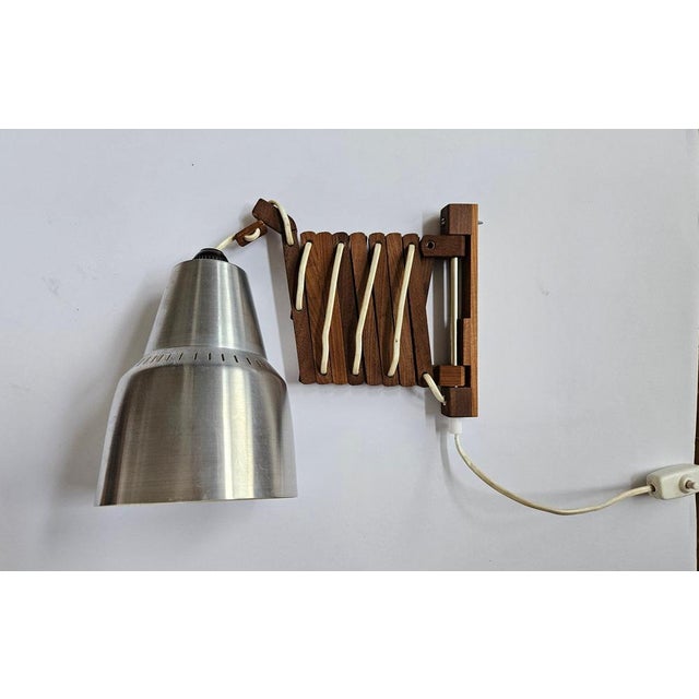 Mid-Century Wall Scissor Lamp, Sweden, 1960s For Sale - Image 11 of 12