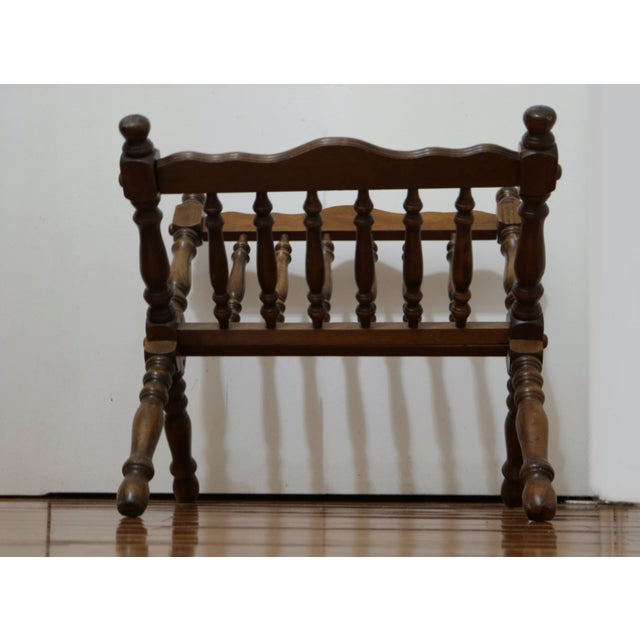 This walnut magazine rack is English or American. The style is Victorian and form meets function in the beautifully turned...